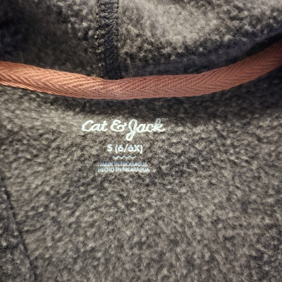 Cat & Jack Girls Hoodie/Sweatshirt  Front Zip Size Small (6/6X) - Picture 4 of 5